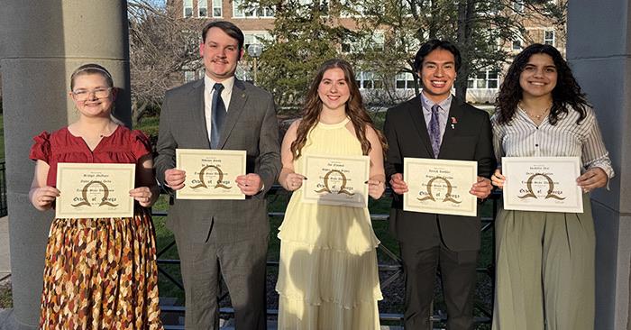 Five Students Initiated into Order of Omega Honor Society